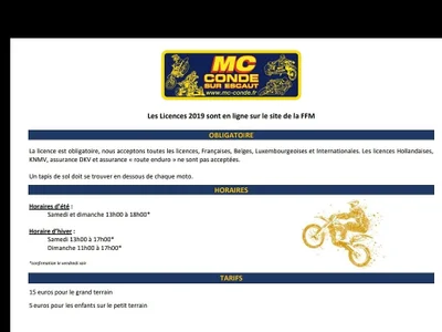 Photo du terrain Circuit Moto Cross de Conde Sur Escaut